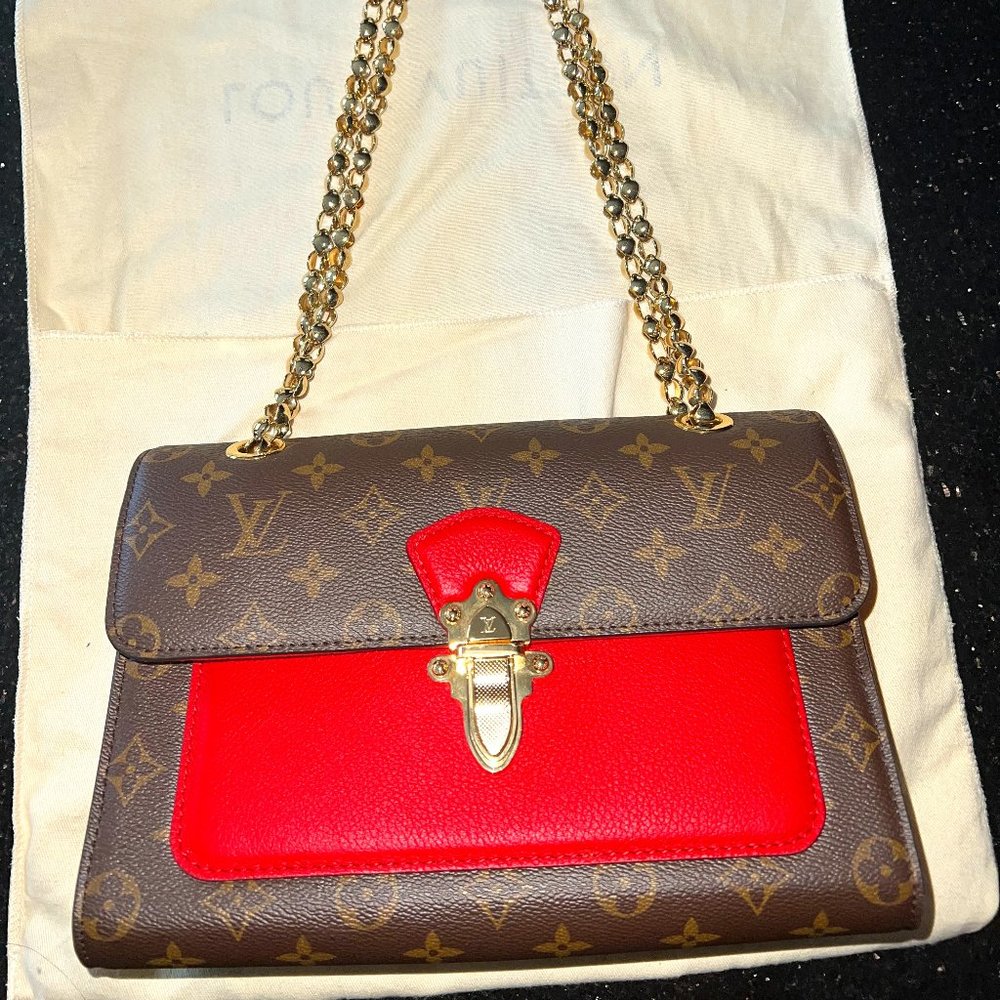 Louis Vuitton Red Victoire Handbag